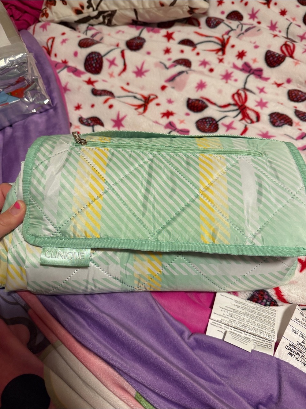 Clinique Limited Edition Quilted Picnic Blanket - Plaid